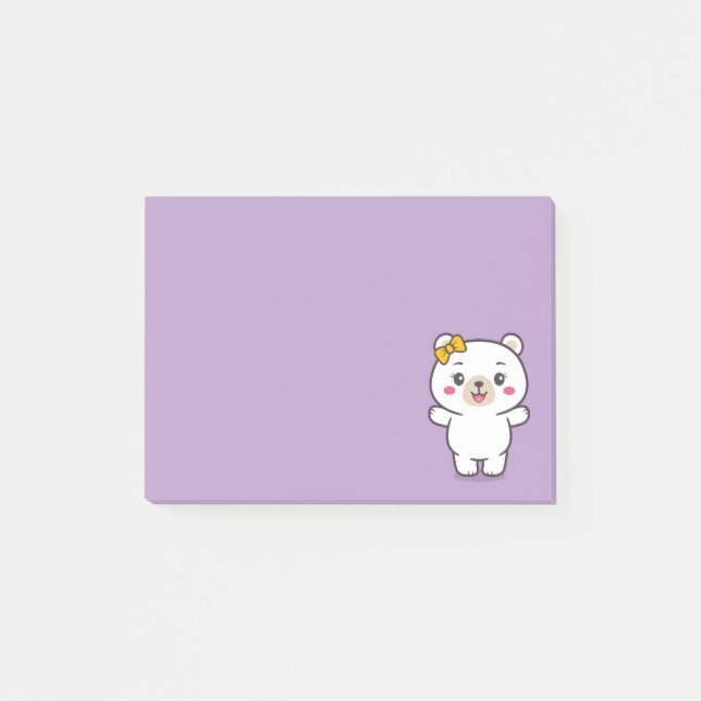 Notas Post-it® Ilustracion Teddy Bear (Anverso)
