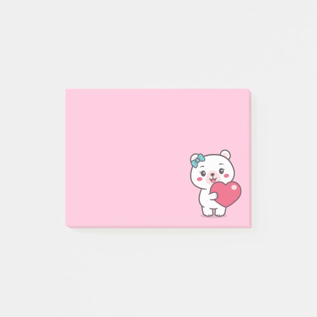 Notas Post-it® Ilustracion Teddy Bear (Anverso)