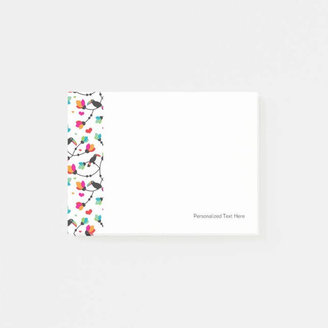 Notas Post-it® ilustracion tropical de pájaro toscano (Anverso)