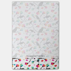 Notas Post-it® ilustracion tropical del pájaro toucan lindo