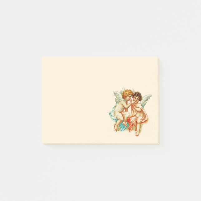 Notas Post-it® Ilustracion Vintage Ephemera Angel Cherubs (Anverso)