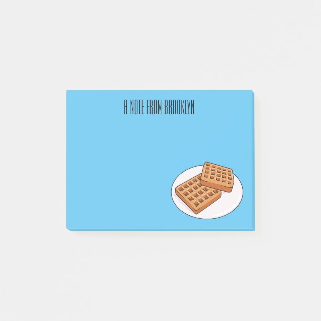 Notas Post-it® Ilustracion Waffle personalizado (Anverso)