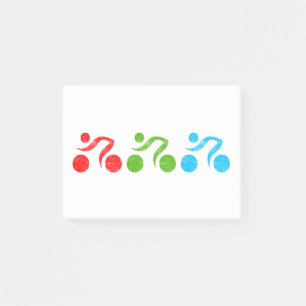 Notas Post-it® Ilustrador de la bicicleta divertida
