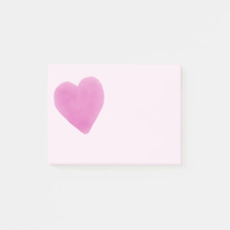 Notas Post-it® Imagen de corazón rosa
