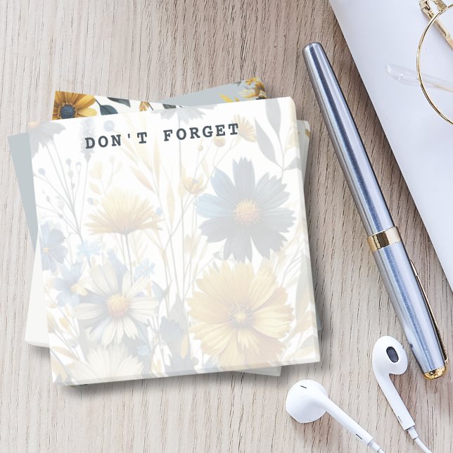 Notas Post-it® Imagen de fondo de flores en acuarela personalizab (Subido por el creador)