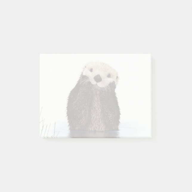 Notas Post-it® Imagen de vida silvestre Cute Otter (Anverso)