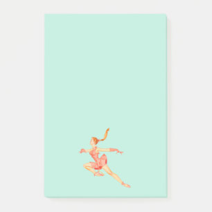 Notas Post-it® Imagen retro de un patinador gráfico con un traje 
