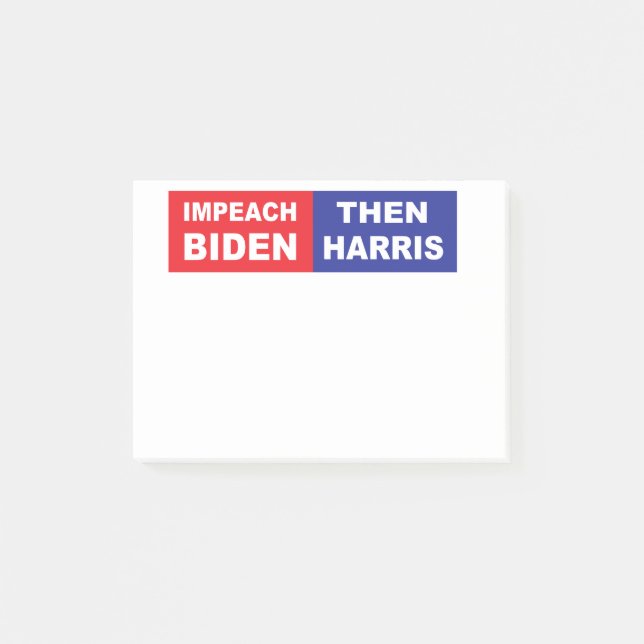 Notas Post-it® Impeach Biden Than Harris (Anverso)