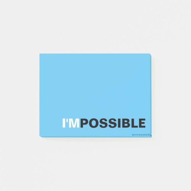 NOTAS POST-IT® I'MPOSSIBLE (Anverso)