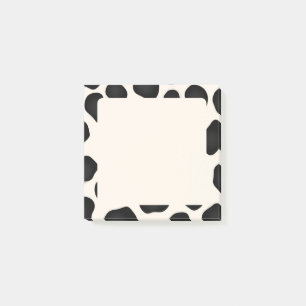 Notas Post-it® Impresión animal vaca blanca y negra