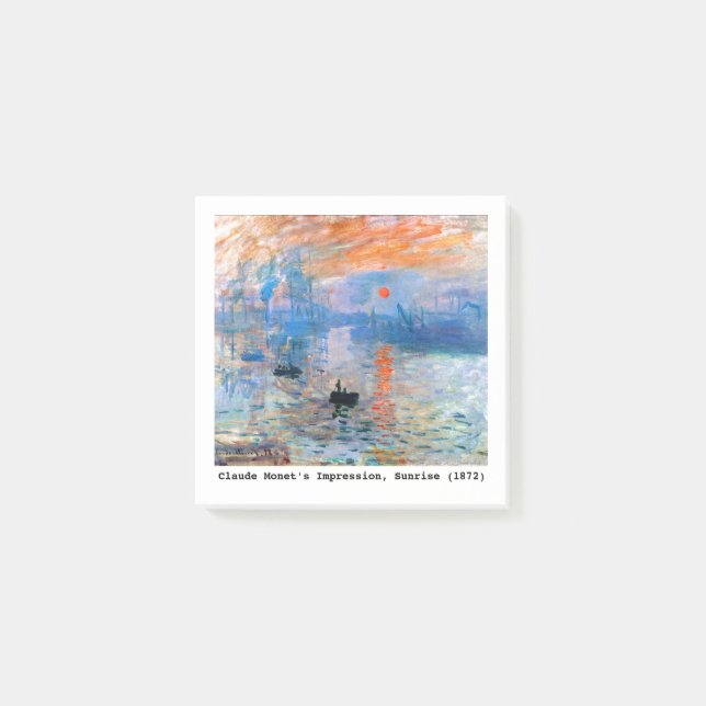 Notas Post-it® Impresión de Claude Monet, amanecer (1872) (Anverso)
