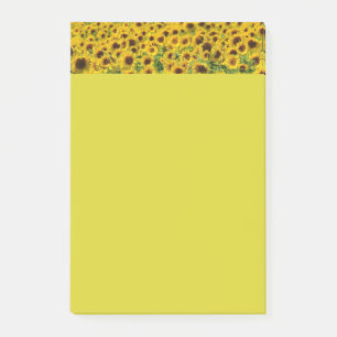 Notas Post-it® Impresión floral botánica de girasoles amarillos