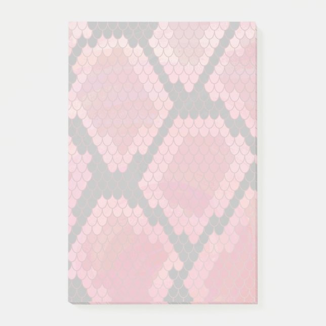 Notas Post-it® Impresión negra y roja de serpientes (Anverso)