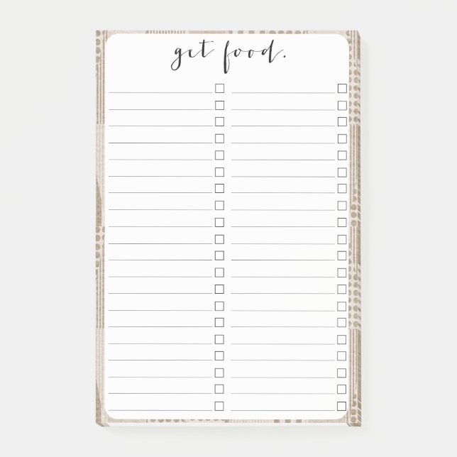 Notas Post-it® Impresión neutra abstracta moderna de mediados del (Anverso)