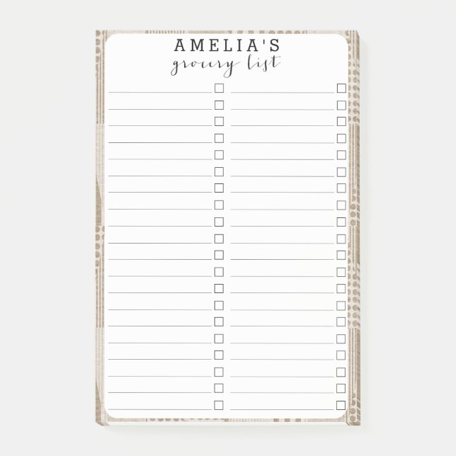 Notas Post-it® Impresión neutra abstracta moderna de mediados del (Anverso)