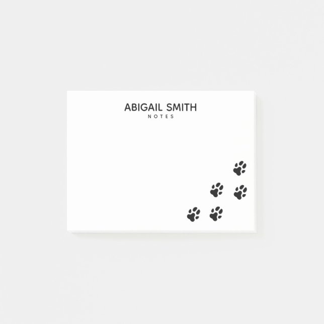 Notas Post-it® Impresiones de la pintura de perro negro lindo - P (Anverso)