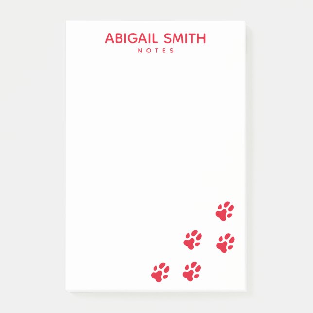 Notas Post-it® Impresiones de pinturas de perros rojos curados -  (Anverso)