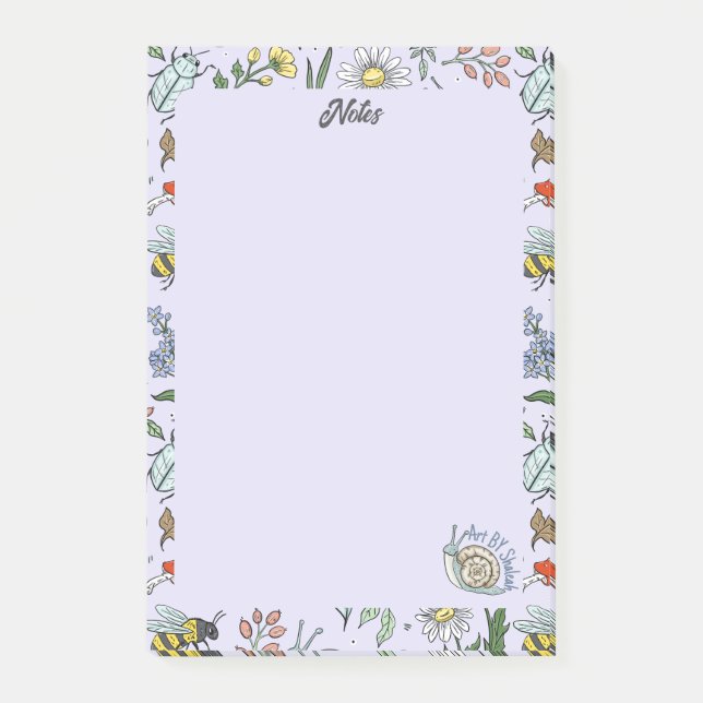 Notas Post-it® In the Garden Notepad (Anverso)