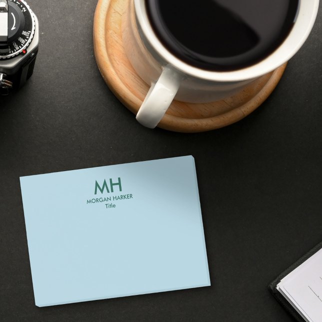Notas Post-it® Inciales Limpias Mínimas Verde Azul (Subido por el creador)