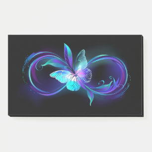 Notas Post-it® Infinito brillante con mariposa mágica