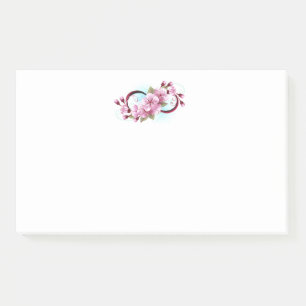 Notas Post-it® Infinito con las flores de flores de Sakura Blosso