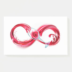 Notas Post-it® Infinito con vino Rojo