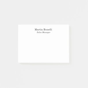 Notas Post-it® Información de nombre propio profesional clásico s
