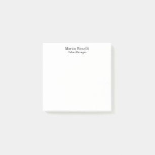 Notas Post-it® Información de nombre propio profesional clásico s