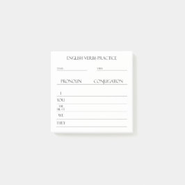 Notas Post-it® Inglés | Práctica de conjugación de verbos