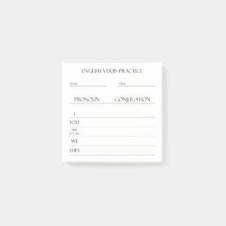 Notas Post-it® Inglés | Práctica de conjugación de verbos