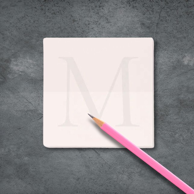 Notas Post-it® Inicial de monograma rosa claro (Subido por el creador)