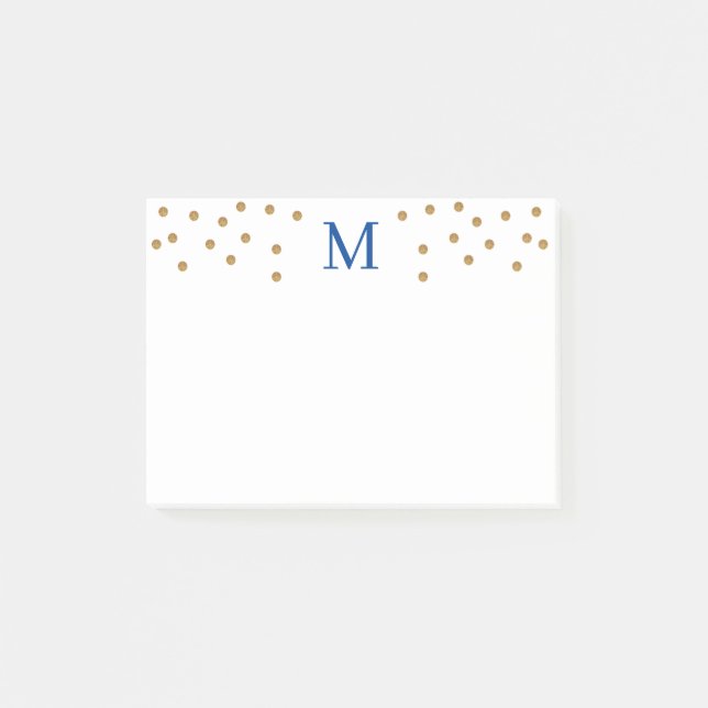 Notas Post-it® INICIAL PERSONALIZADO CON SPRINKLES Post-it notes (Anverso)