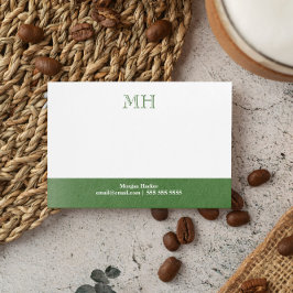 Notas Post-it® Iniciales Blancas Verdes de Moss Limpias Básicas