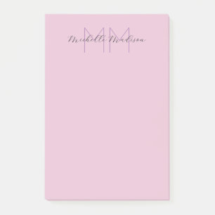 Notas Post-it® Iniciales de nombres de escritura a mano modernos 