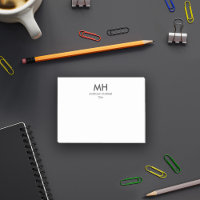 Iniciales limpias mínimas Gris blanco