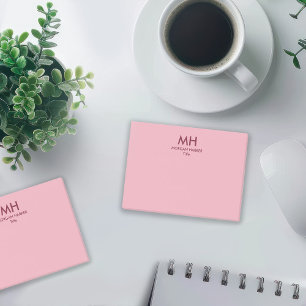 Notas Post-it® Iniciales Mínimas Limpias Rosa Burdeos