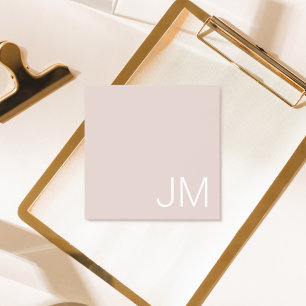 Notas Post-it® Iniciales monogramadas rosadas de moda Rubor sobre