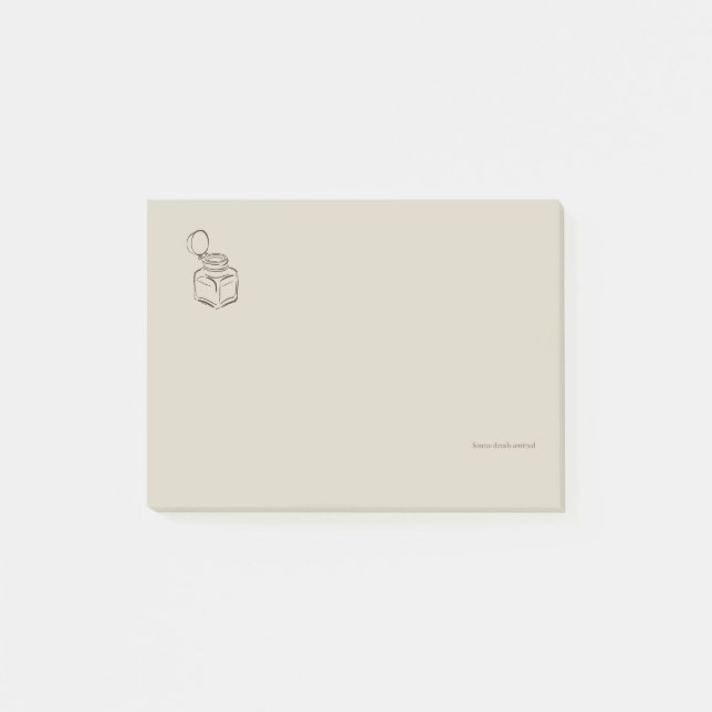Notas Post-it® Ink Pot-Forgotten Archive- Minimalist Post Notes (Anverso)