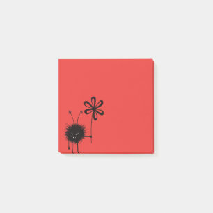 Notas Post-it® Insecto malvado rojo de la flor