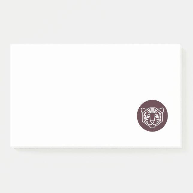 Notas Post-it® Insignia de la cara del tigre (Anverso)