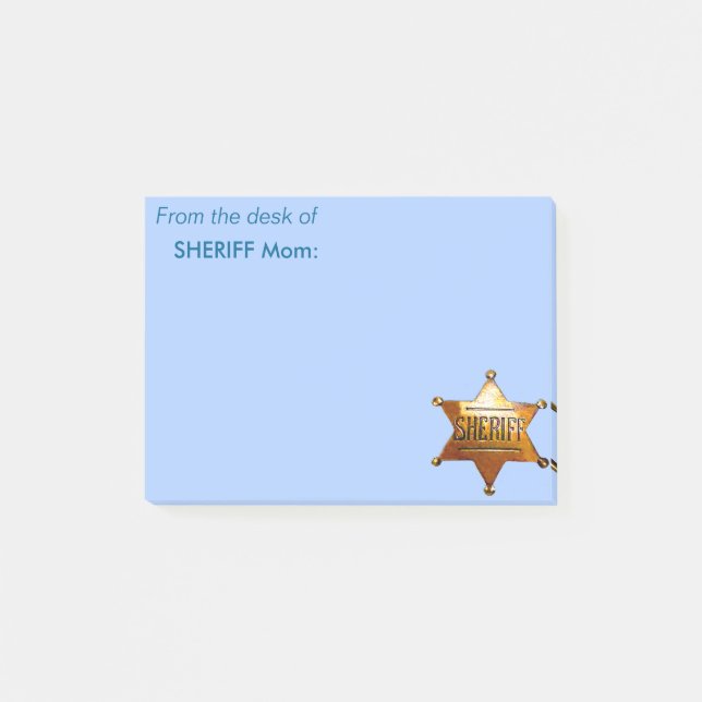 Notas Post-it® Insignia del antiguo sheriff (Anverso)