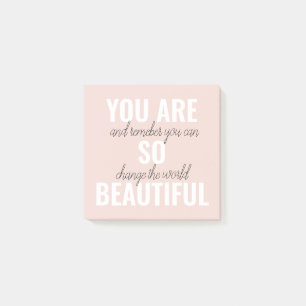 Notas Post-it® Inspiración, Eres Tan Hermosa Cita Positiva