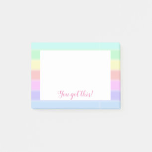Notas Post-it® Inspirador lindo "usted consiguió este" arco iris