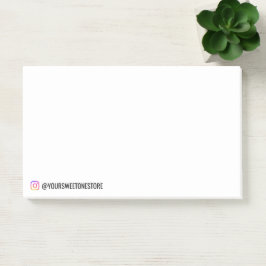Notas Post-it®  Instagram Handle  Name & Social Media Icon 