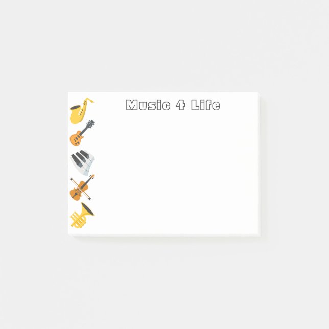 Notas Post-it® Instrumentos musicales (Anverso)