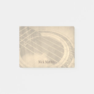 Notas Post-it® intérprete de guitarra acústica de nombre personal