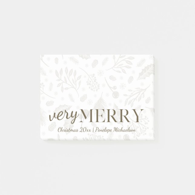 Notas Post-it® Invierno muy dulce con Navidades de nombre (Anverso)