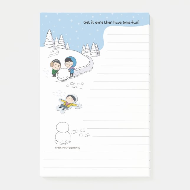 Notas Post-it® invierno sosoHoney(55) (Anverso)