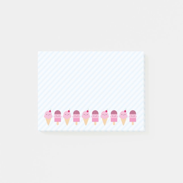 Notas Post-it® Invitaciones del helado del verano (Anverso)