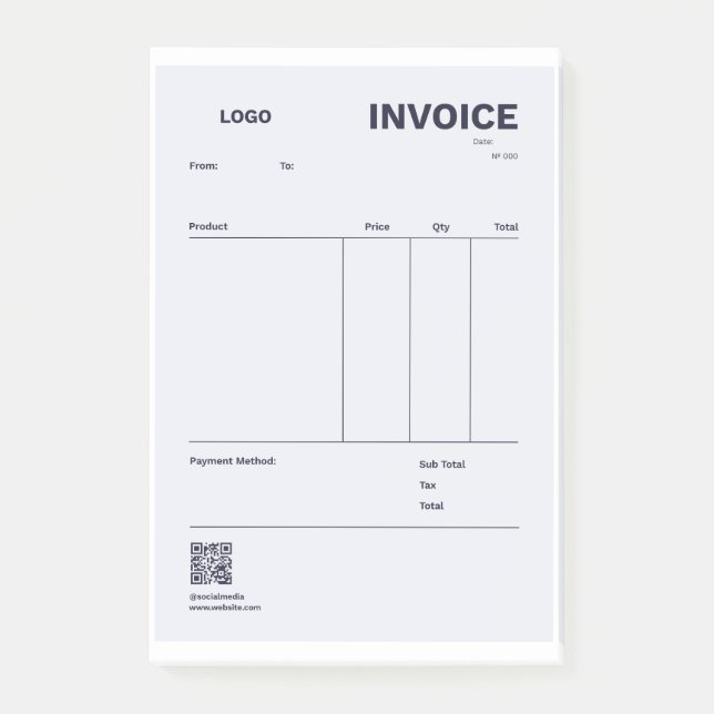 NOTAS POST-IT® INVOICE (Anverso)